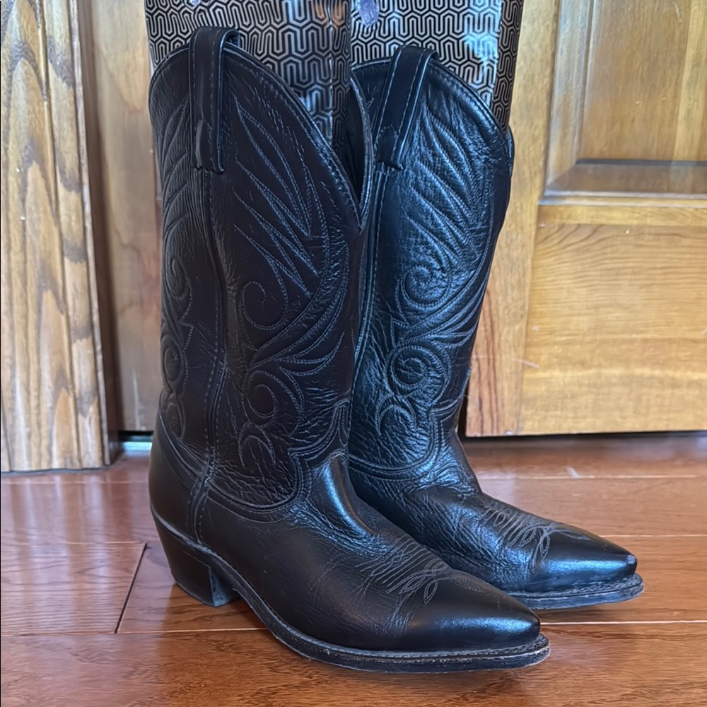 Vintage Dingo Black Western Cowboy Boots